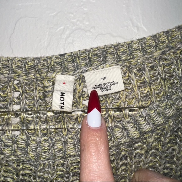 Moth by Anthropologie Boxy Oversized Green Knit Sweater - Picture 7 of 7